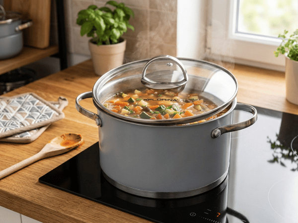 PEPE GRYDE I RUSTFRIT STÅL 18 CM 2,3L Z/P