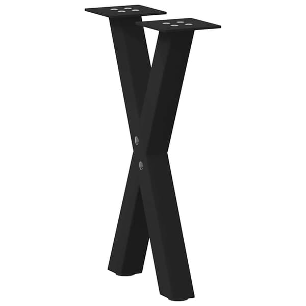 vidaXL sofabordsben, 2 stk., sort, 38x(42-43) cm, stål