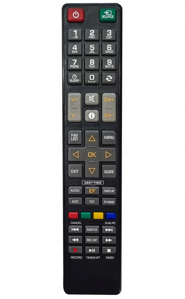 Skymaster RCU-030 svart TV-fjärrkontroll utan programmering