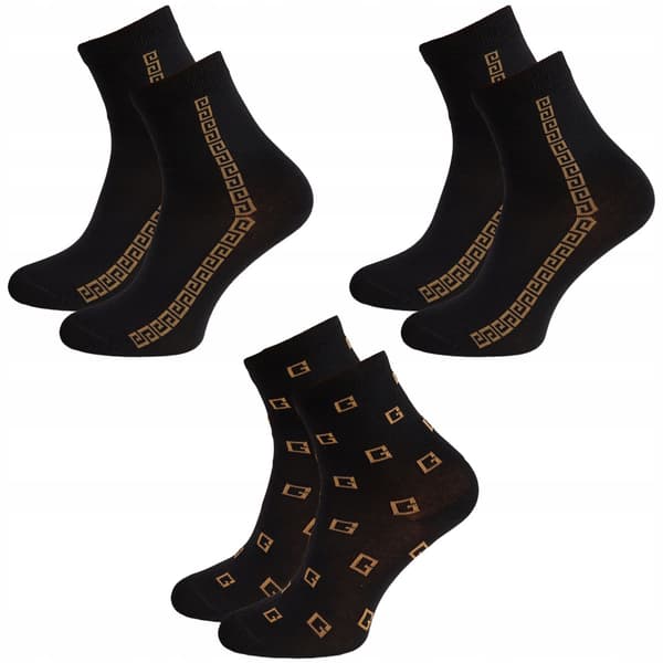 3-PACK LÅNGA BOMULLSSOCKER Dam Mönstrade Guess Eleganta 36-40