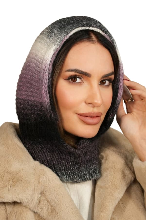 Balaklava Hætte med Trykknapper, Cameo Pink Virginia