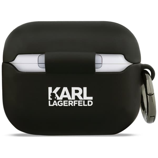 Karl Lagerfeld Silikone Karl Head 3D Etui til AirPods Pro 3 Sort