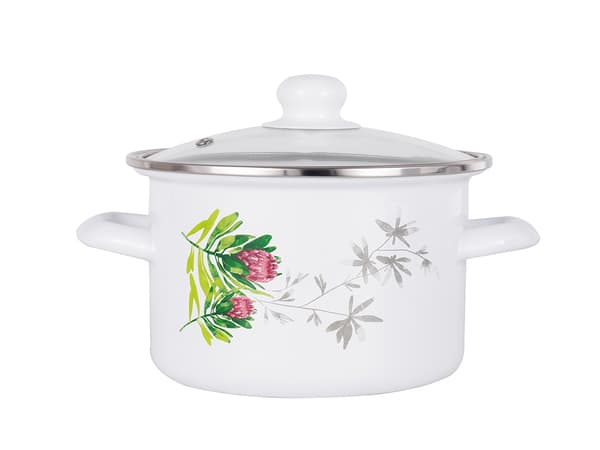 EMALJERAD KRUKA PROTEA 18 CM 2,65L Z/P