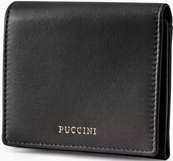 PU38 Puccini Zen damplånbok i läder, presentask, äkta läder