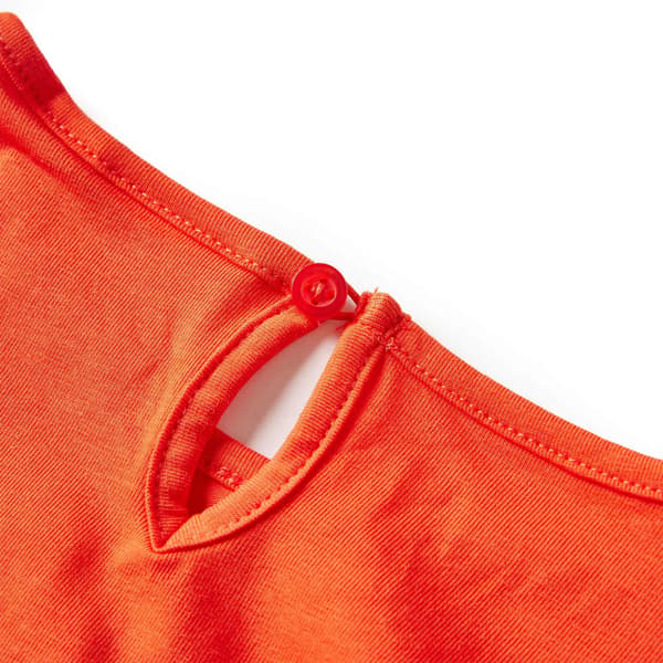 Barn långärmad T-shirt, mörkorange, 104