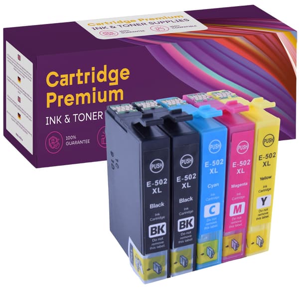 5x blækpatroner til Epson GP-E502XL CMYKK