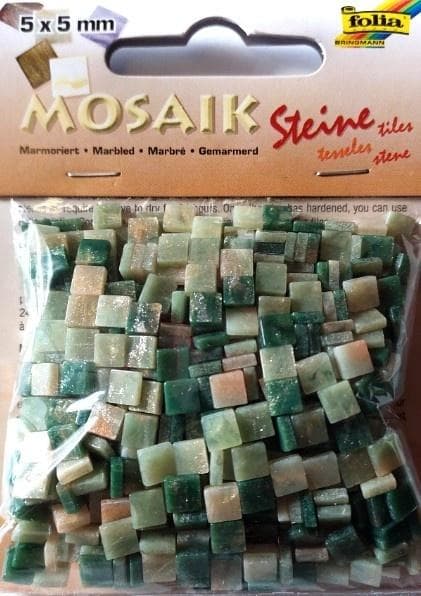 Mosaiikkimarmorikivi 5x5mm vihreä