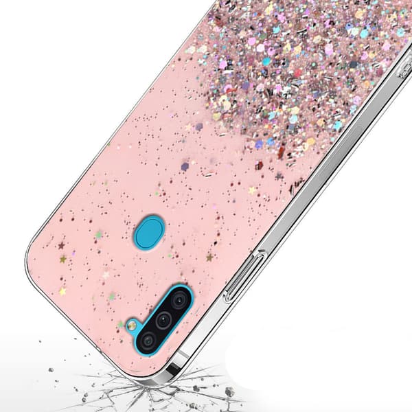 Etui til Samsung Galaxy A11 / M11, Glitrende, Lyserød
