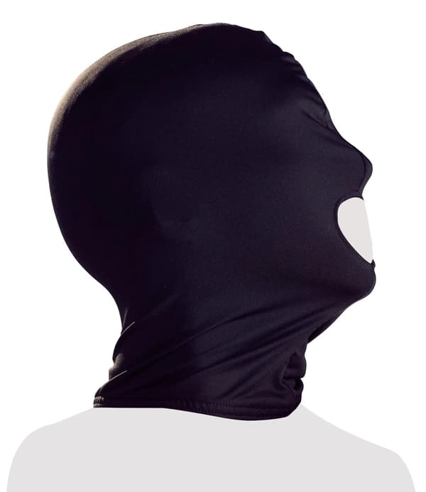 Bad Kitty elastisk maske sort med hul til munden, universal størrelse