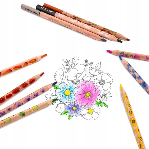 JUMBO TRIANGULÄRA BLOMSTERKRITOR 10 FÄRGER KIDEA 3515