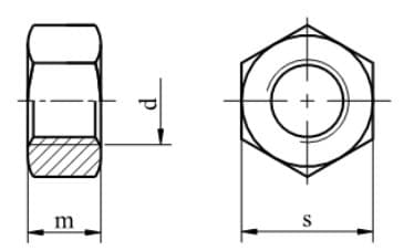 Sexkantsmuttrar M12 A2 DIN 934 5 st