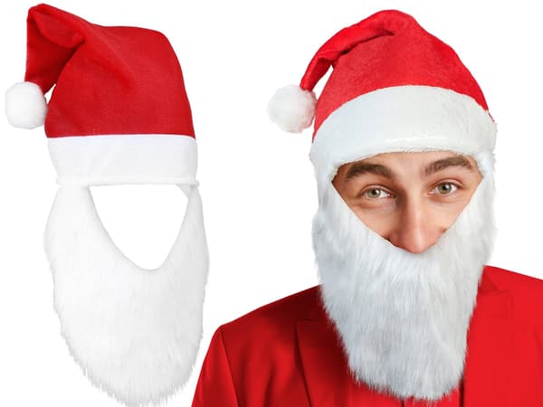 Julemandenhue med skæg Julemandenkostume Julemanden 29x26