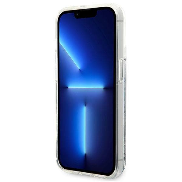 Karl Lagerfeld Liquid Glitter RSG-cover til iPhone 14 Pro Max, sølv