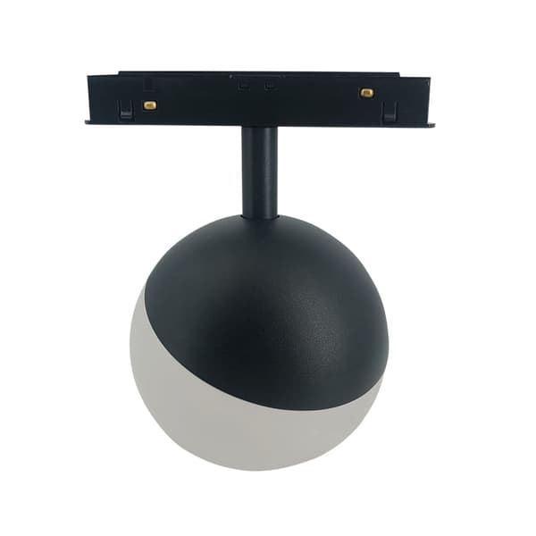 Spotlight LED WiFi Zigbee Sphere Sort 6W til Magnetiske Skinner SMART TRACK 48VDC 3000-5000K Dæmpbar