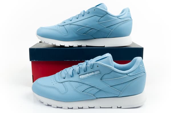 Reebok Wmns Classic Leather Sky Blue/White [EF3036] størrelse 35.5