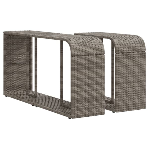 vidaXL skabe, sæt med 2, grå, polyrattan