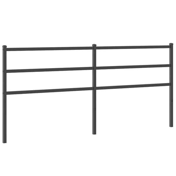 vidaXL metalsengegavl, sort, 193 cm