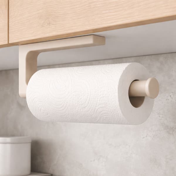 Papirhåndklædeholder til underskab, beige, ingen boring nødvendig