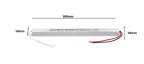 Möbelströmförsörjning för LED-remsor 36W ultratunn transformator IP20