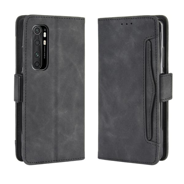 Flip-etui til Xiaomi Mi Note 10 Lite, kortholder, sort