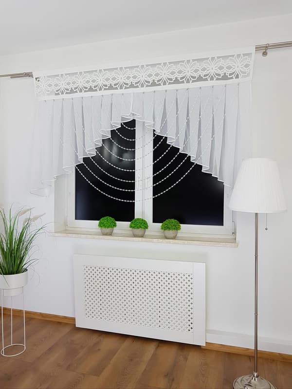 Dekorativ fönsterpanel vit 200cm
