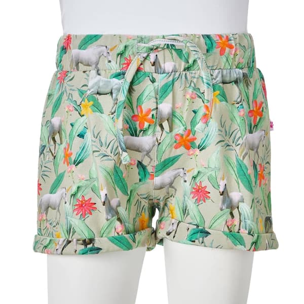 Børneshorts med snøre, lys khaki, 116