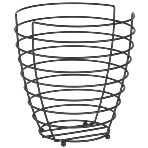 Frugtskål i tråd, sort, med mat finish, diameter 230 mm - Hendi 427187