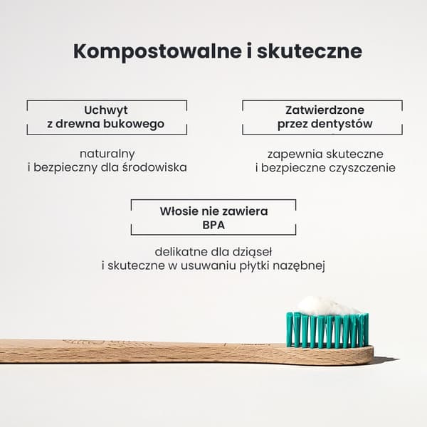 Georganics MEDIUM miljövänlig tandborste i bokträ