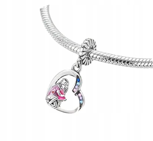 Charm-hänge Silver S925 Mor Dotter Kärlek Mors Dag Gåva