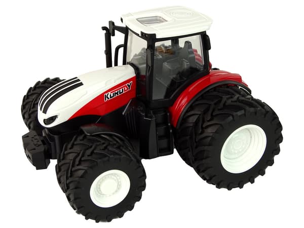 Fjernstyret traktor med trailer 1:24 rød grøn