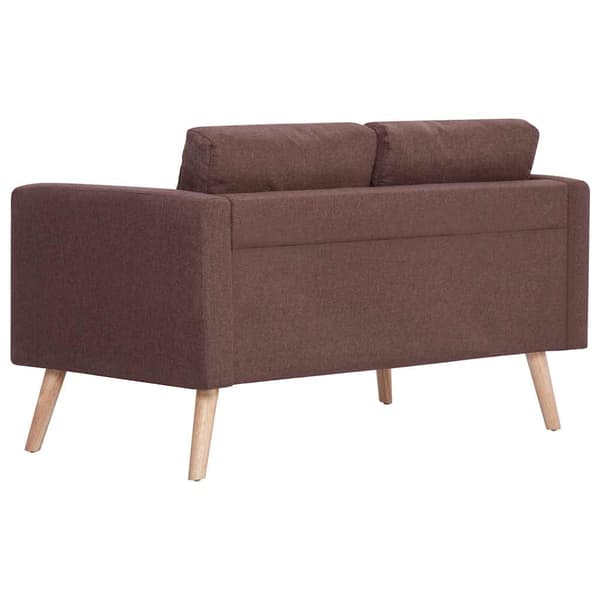 vidaXL 2-personers stofsofa, brun