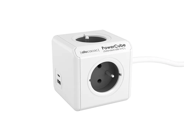 PowerCube Extended USB A+C FR 1,5 m forlængningskabel