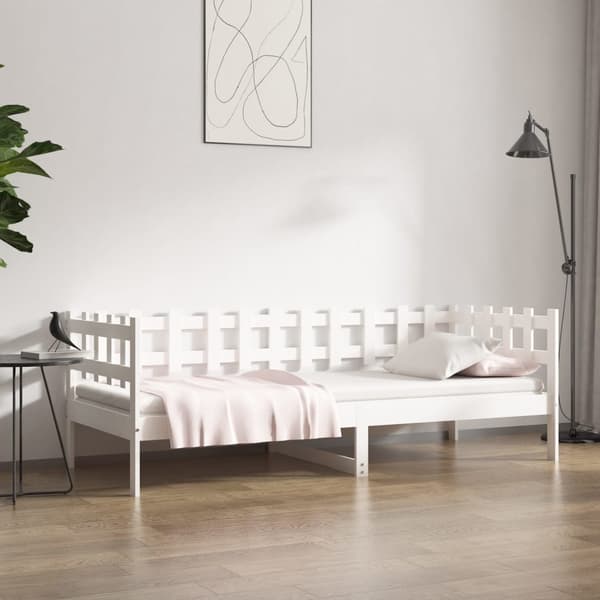 vidaXL Dagbädd vit 80x200 cm massiv furu