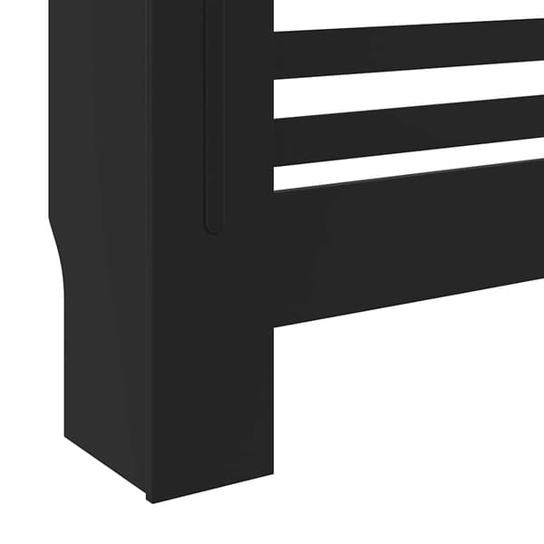 vidaXL radiatordæksel, MDF, sort, 78 cm
