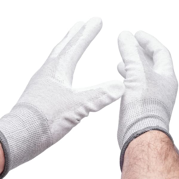 Harmaat suojakäsineet koko L