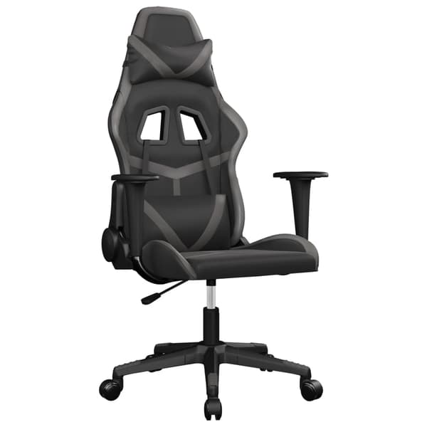 vidaXL gamingstol, sort og grå, kunstlæder
