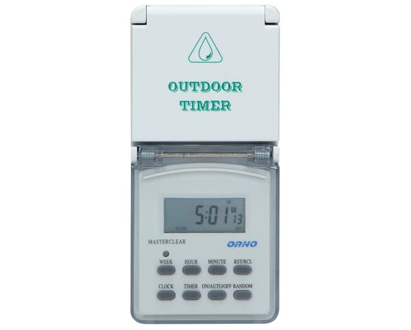 Extern elektronisk timer LCD-display IP44-brytare
