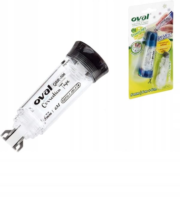 OVAL KORREKTIONSTEJP 5MMX6M STÅENDE + REFILL 3744