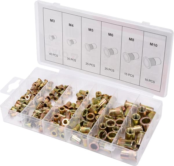 Set nitmutter stål M3-M10, 150 st YT-36481 YATO