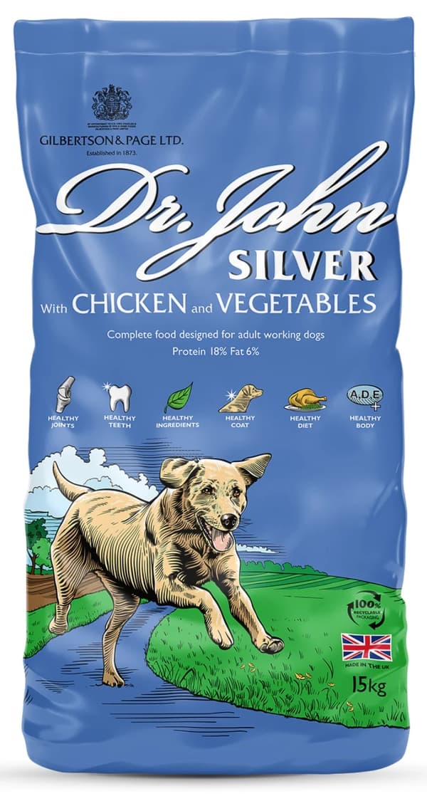 Dr John Silver Kyckling Torrfoder för Hundar med Kyckling 15 kg Senior/Light