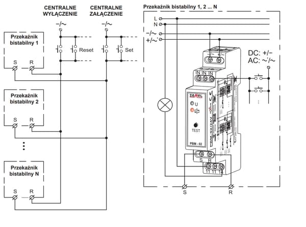 Bistabilt relæ 24V PBM-02/24V