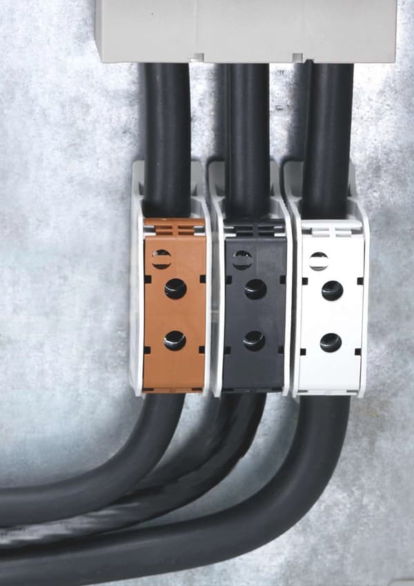 Enpolet gevindskinneforbindelse 95 mm2 til SIMBLOCK SIMET-skinne