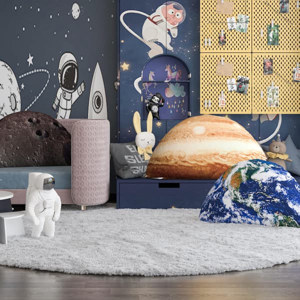Avlång rullkudde 3D-jordmönster
