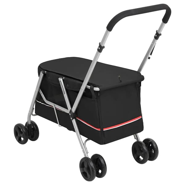 vidaXL foldbar hundevogn sort 100x49x96 cm hørstof