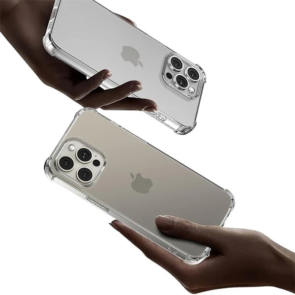 iPhone 16 Pro Max -kotelo, iskunkestävä, läpinäkyvä + lasi