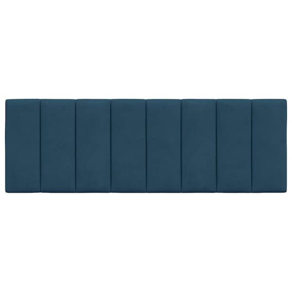 vidaXL Sängynpäädyn tyyny, sininen, 120 cm, sametti