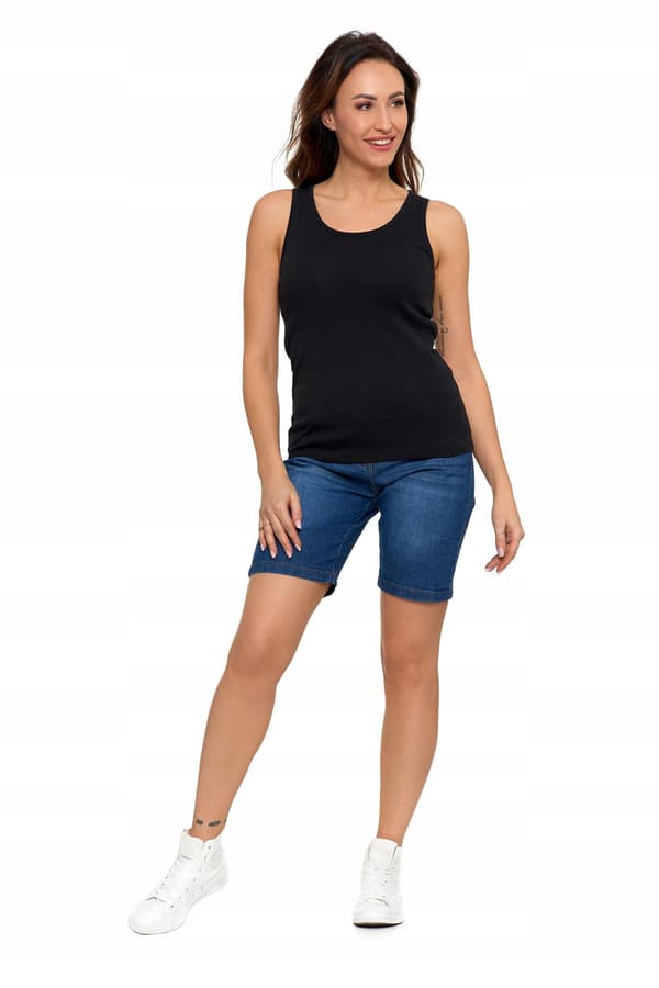 Dame bomulds tanktop med stropper Classic MORAJ XL sort