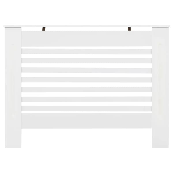 vidaXL Radiatorskydd vit 112x19x81,5 cm MDF