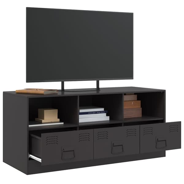 vidaXL TV-bord sort 99x39x44 cm stål