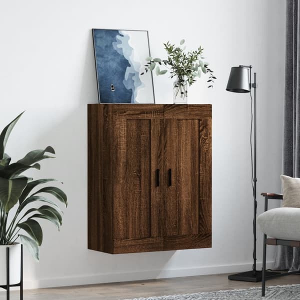 vidaXL vægskab brunt egetræ 69,5x34x90 cm